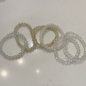 Elegant Crystal Beaded Bracelet Set